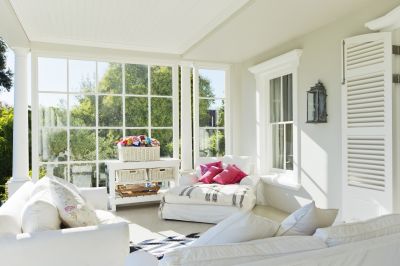 Bright Sunroom with Large Windows